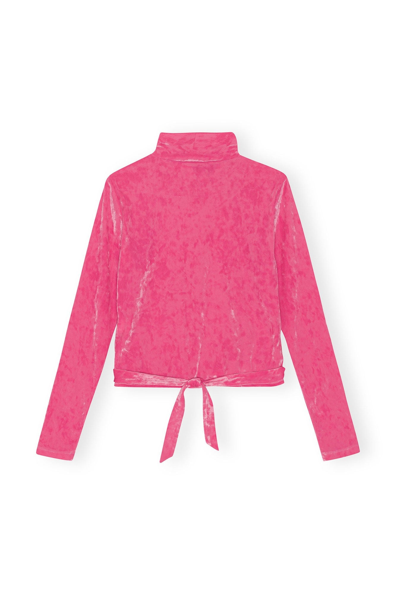 Velvet Wrap Blouse | Shocking Pink