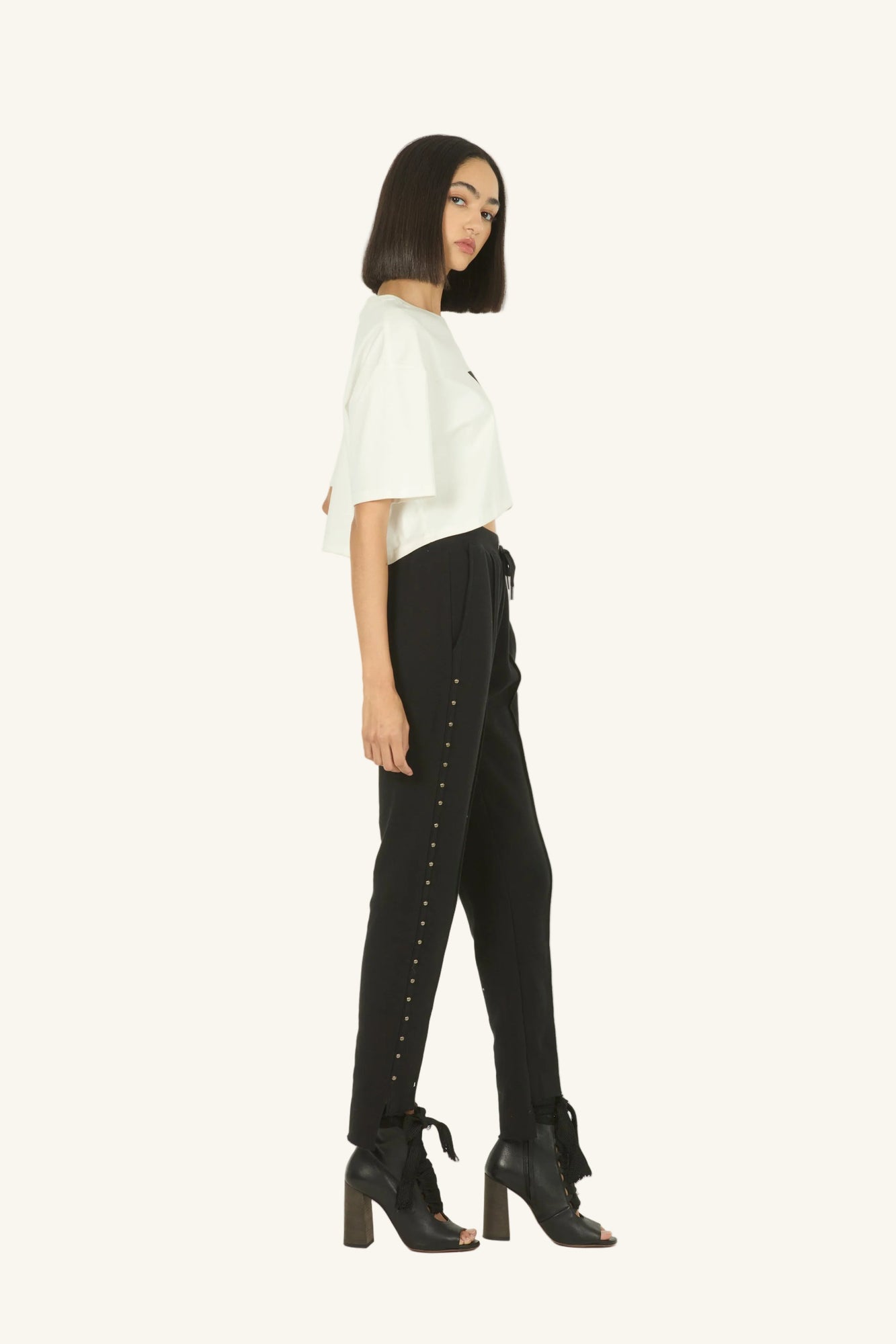 Sadye Sweatpants With Studs | Black