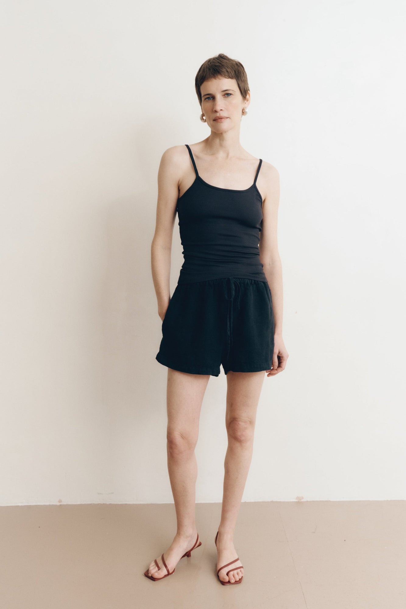 Ida Linen Short | Black