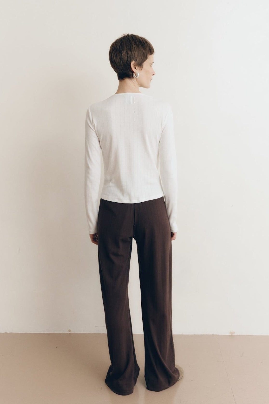 Nora Pointelle Cardigan | Coconut