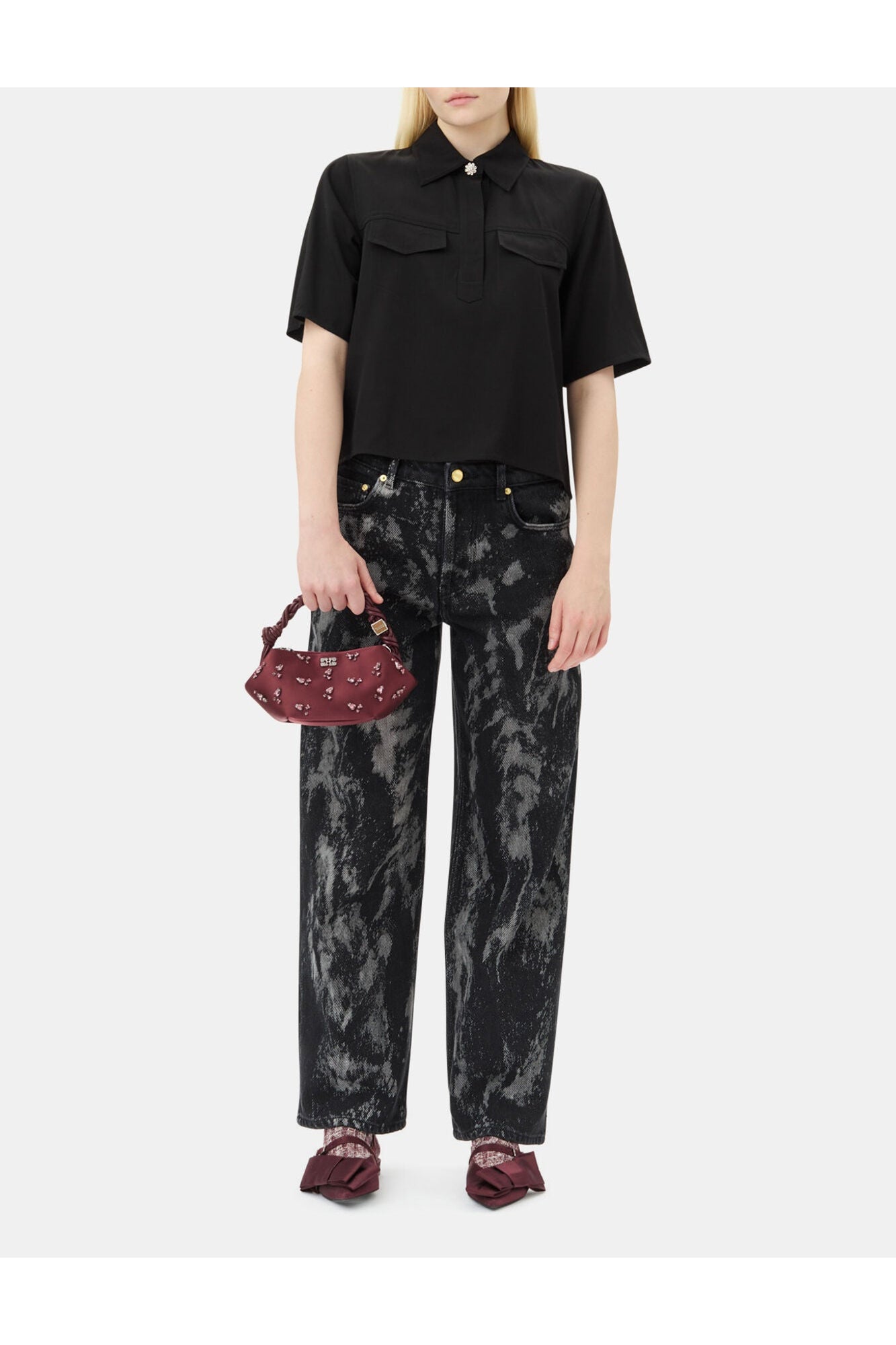 Viscose Twill Shirt | Black
