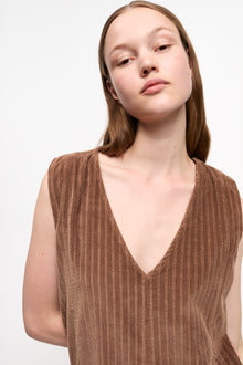 Stretch Corduroy Mini Dress | Rain Drum