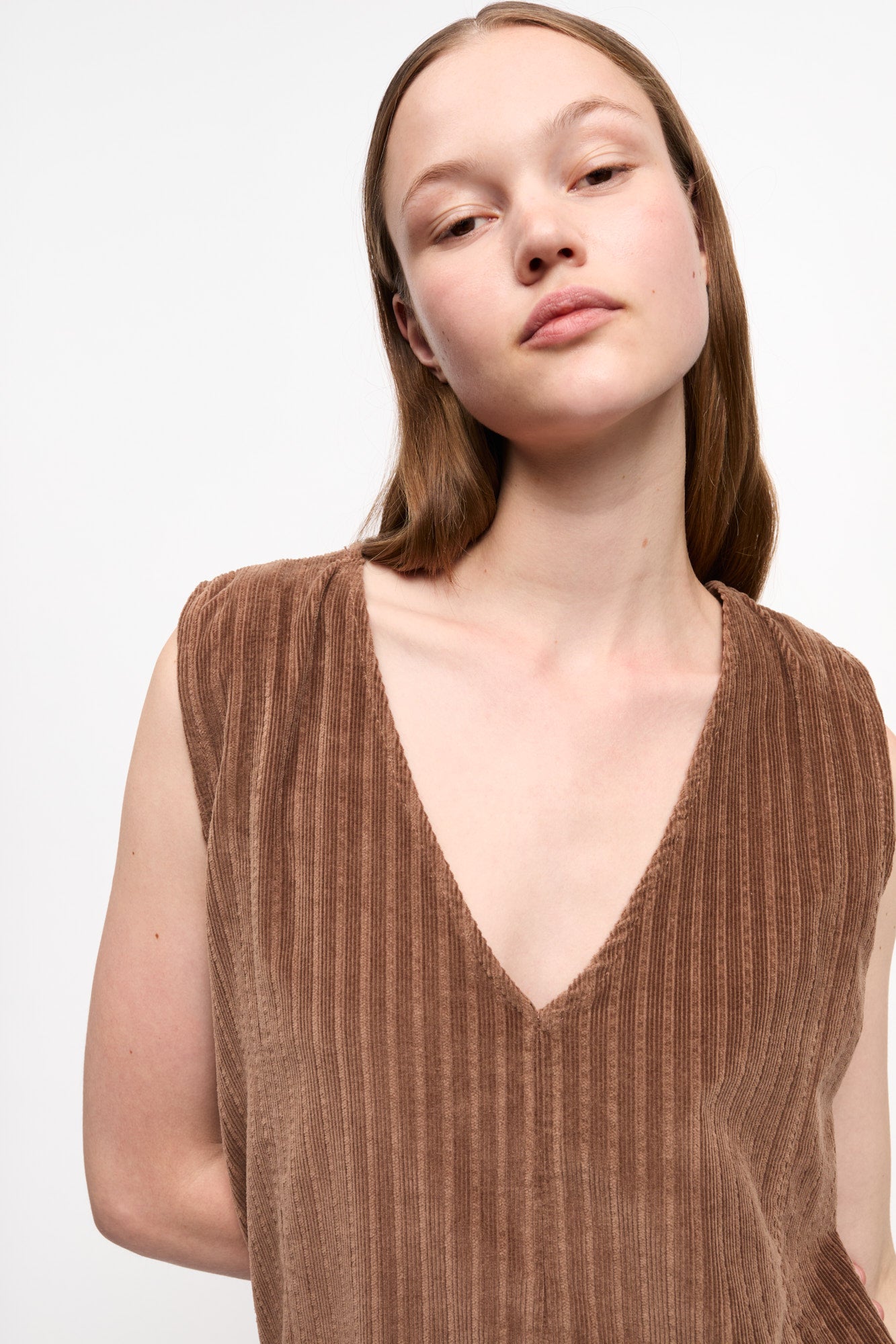 Stretch Corduroy Mini Dress | Rain Drum