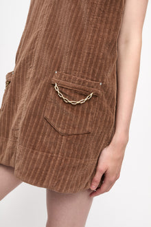 Stretch Corduroy Mini Dress | Rain Drum