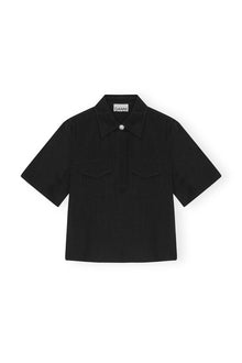 Viscose Twill Shirt | Black