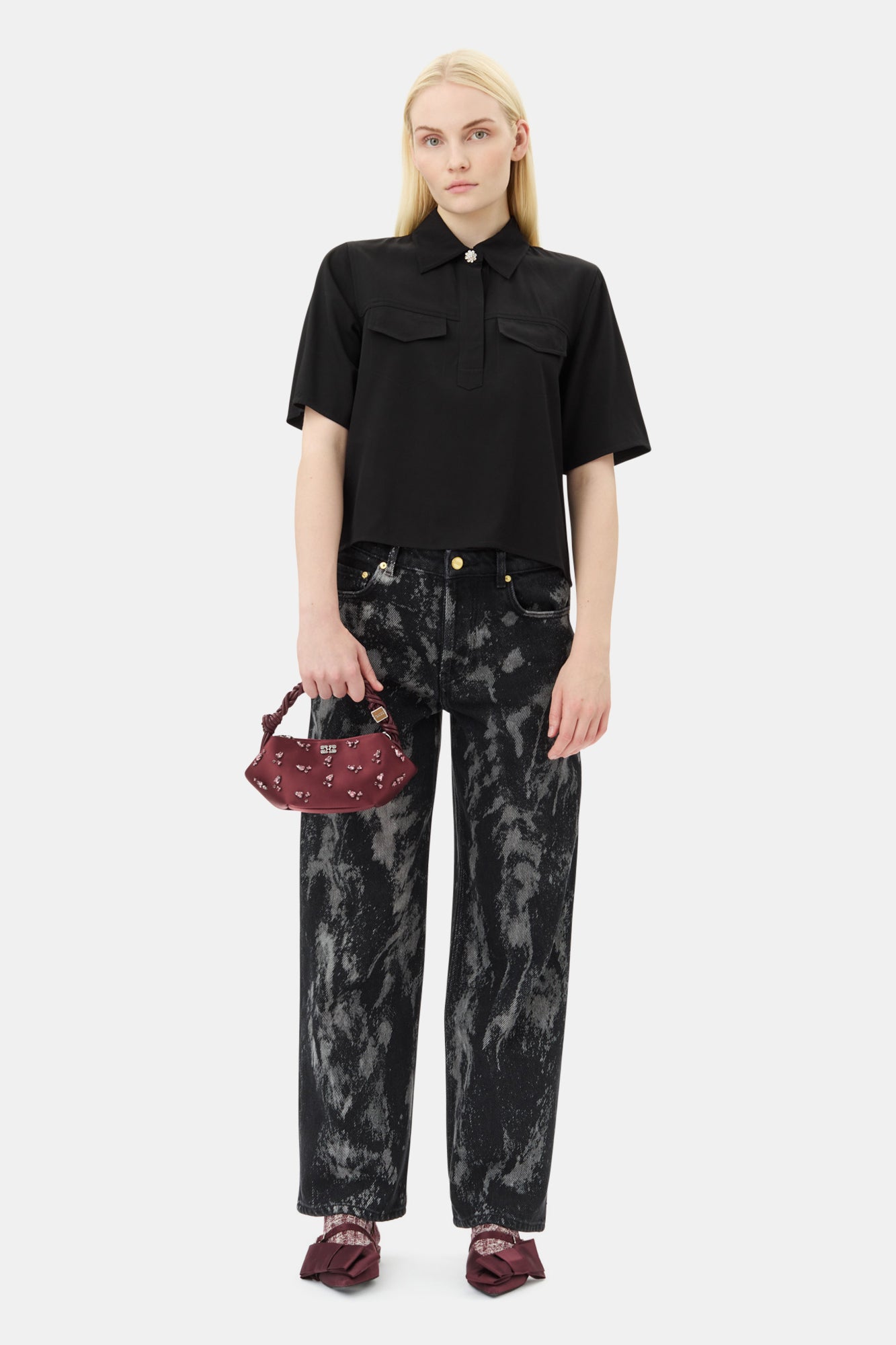 Viscose Twill Shirt | Black