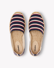 The Original Espadrille - Classic Stripes - Navy / Ivory / Red - Women's - Women's Espadrilles - Navy / Ivory / Red - Soludos - 