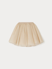 Girl | Polka Dot Special Occasion Skirt | Beige Pea