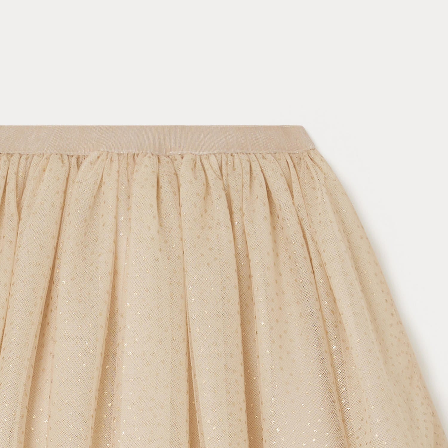 Girl | Polka Dot Special Occasion Skirt | Beige Pea