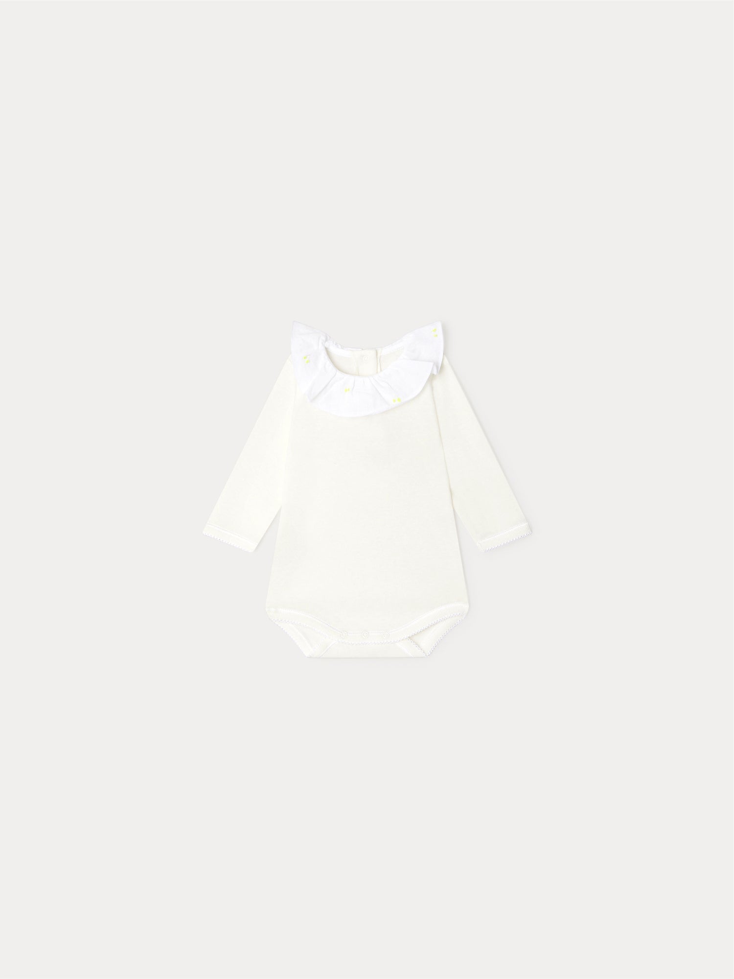 Girl | April Onesie With Embroidered Collar | Acid Yellow