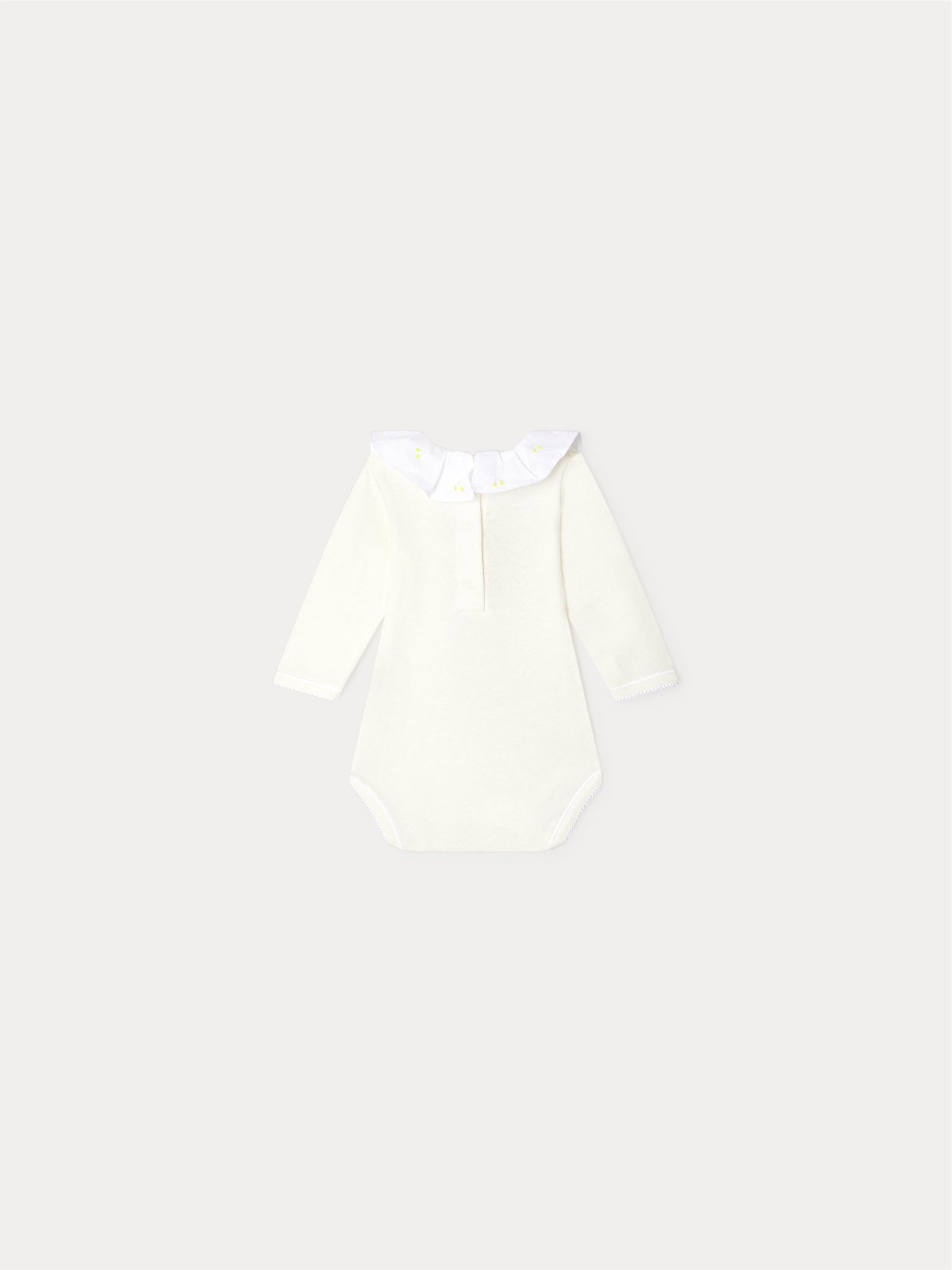 Girl | April Onesie With Embroidered Collar | Acid Yellow