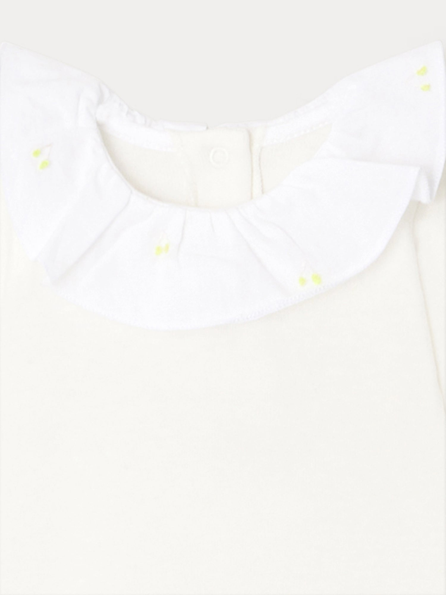 Girl | April Onesie With Embroidered Collar | Acid Yellow