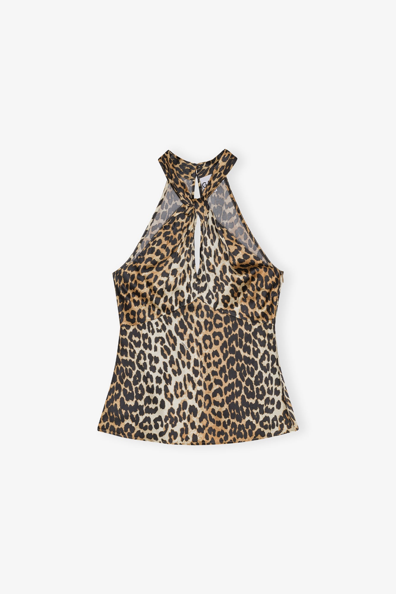 Printed Satin Top | Leopard