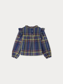 Girl | Domitille Blouse | Navy Tartan