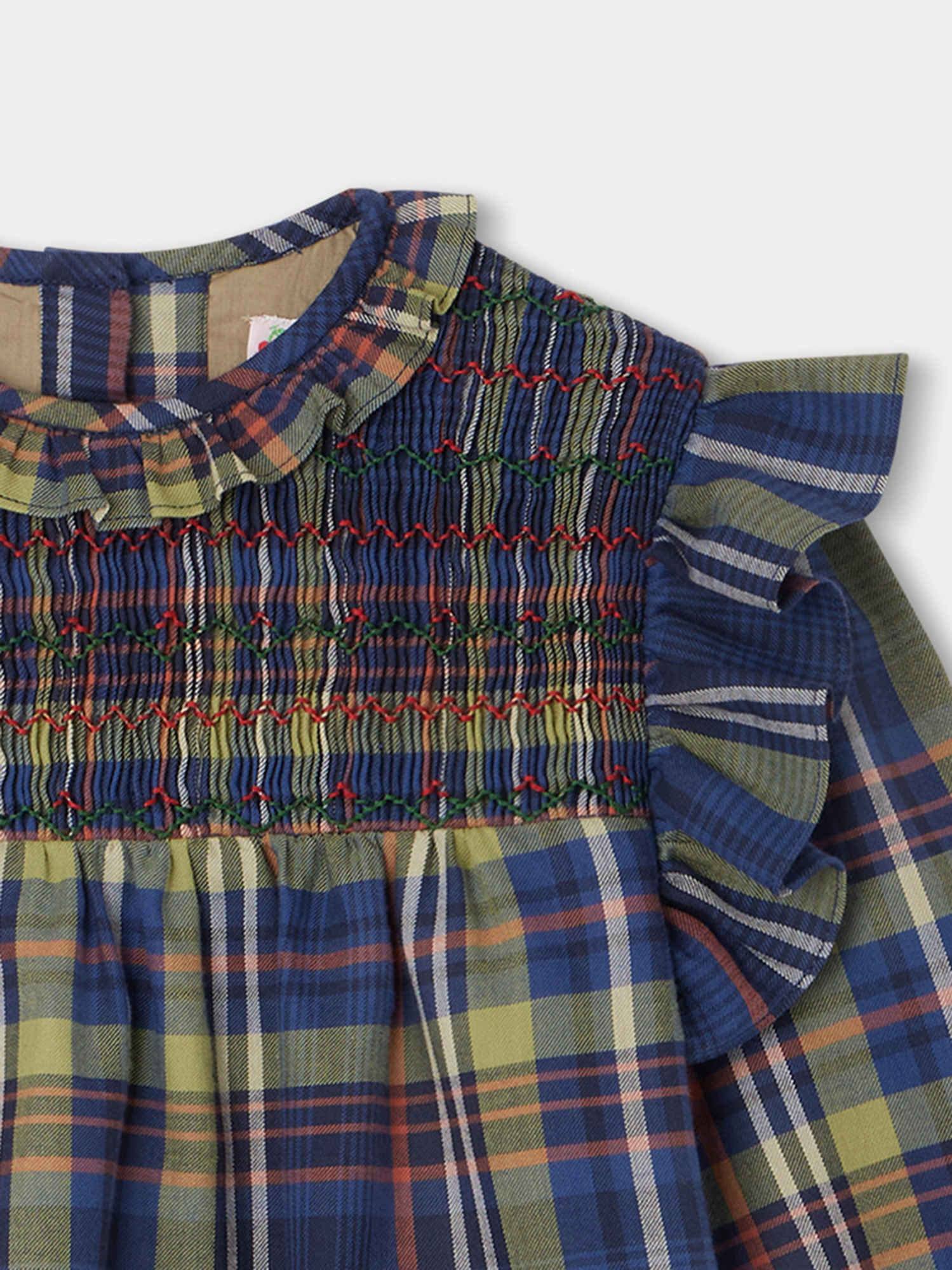 Girl | Domitille Blouse | Navy Tartan