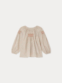 Girl | Poldie Smocked Blouse | Pink Flowers