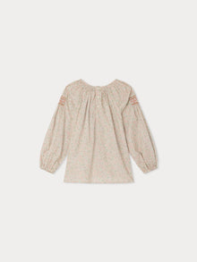 Girl | Poldie Smocked Blouse | Pink Flowers