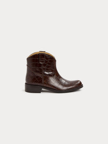 Girl | Santiag Ankle Boots | Chocolate