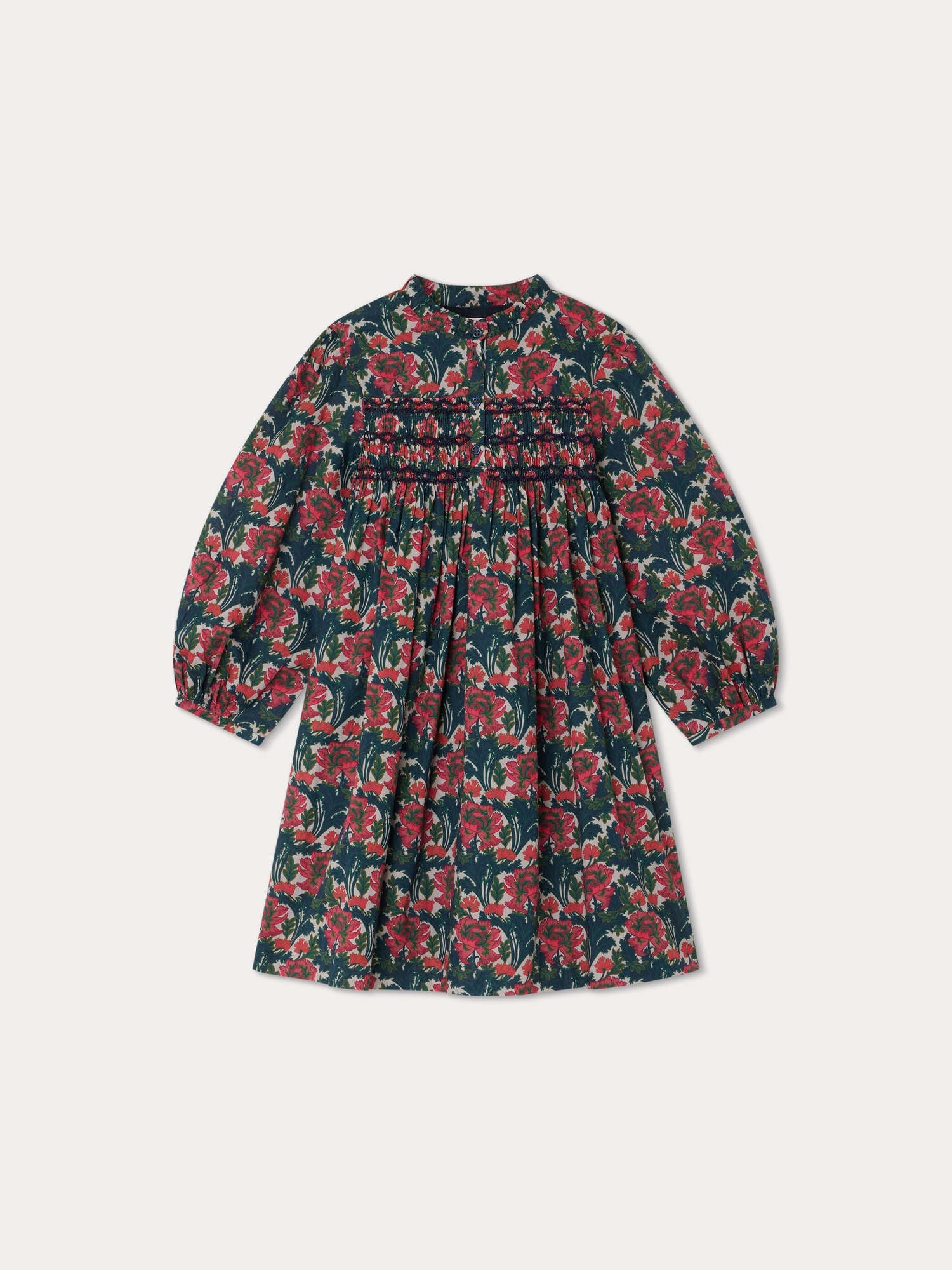 Girl | Tamsin Smocked Dress | Fuchsia Pink