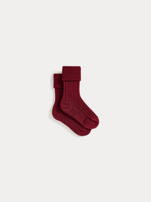 Unisex | Thorild Ribbed Socks | Plum