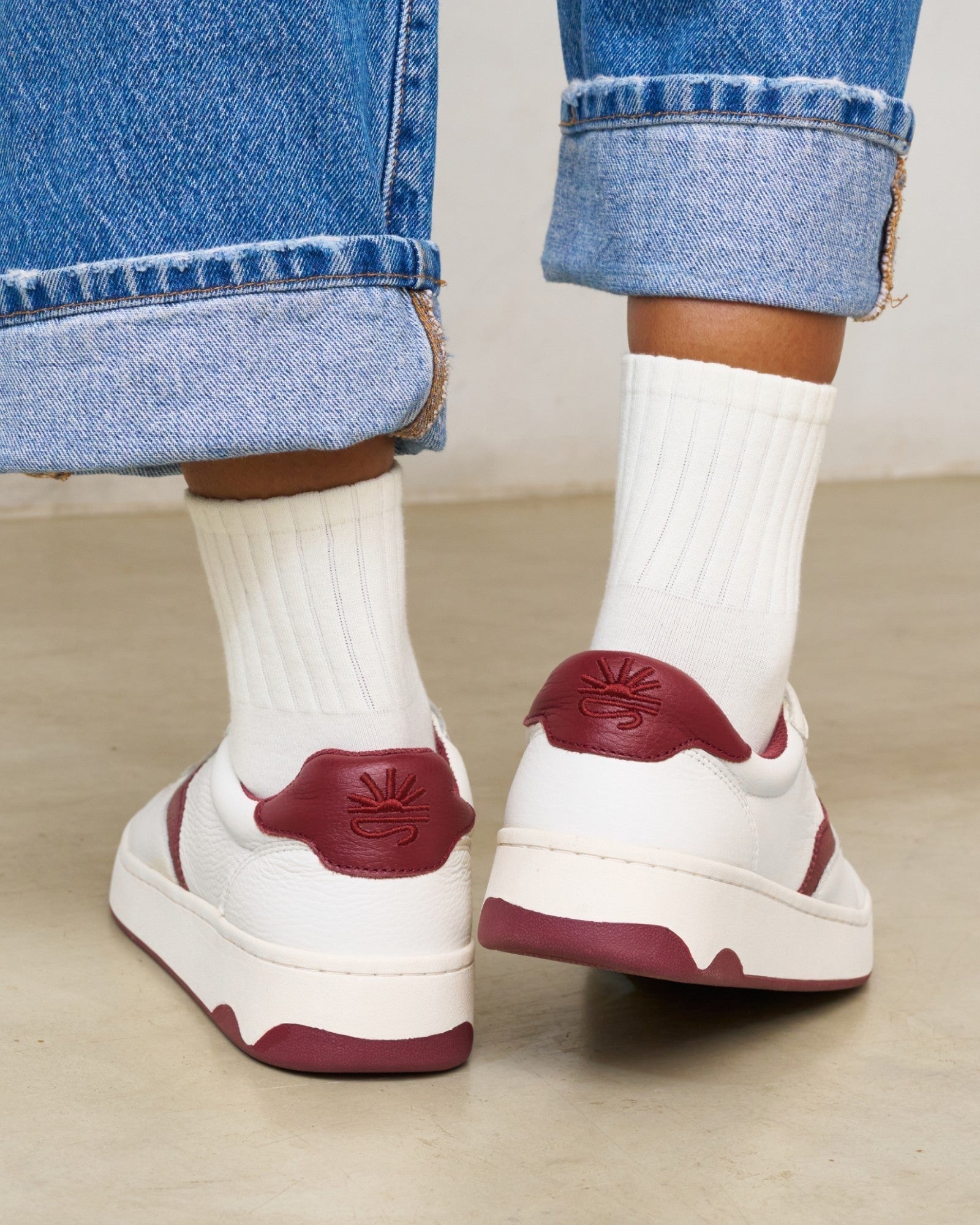 Womens | Roma Retro Sneaker | White/Wine