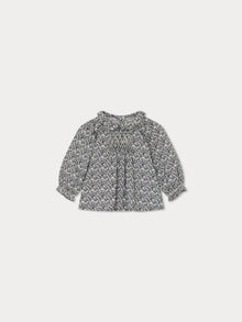 Girl | Julietti Smocked Blouse | Navy