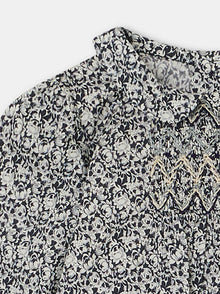Girl | Julietti Smocked Blouse | Navy