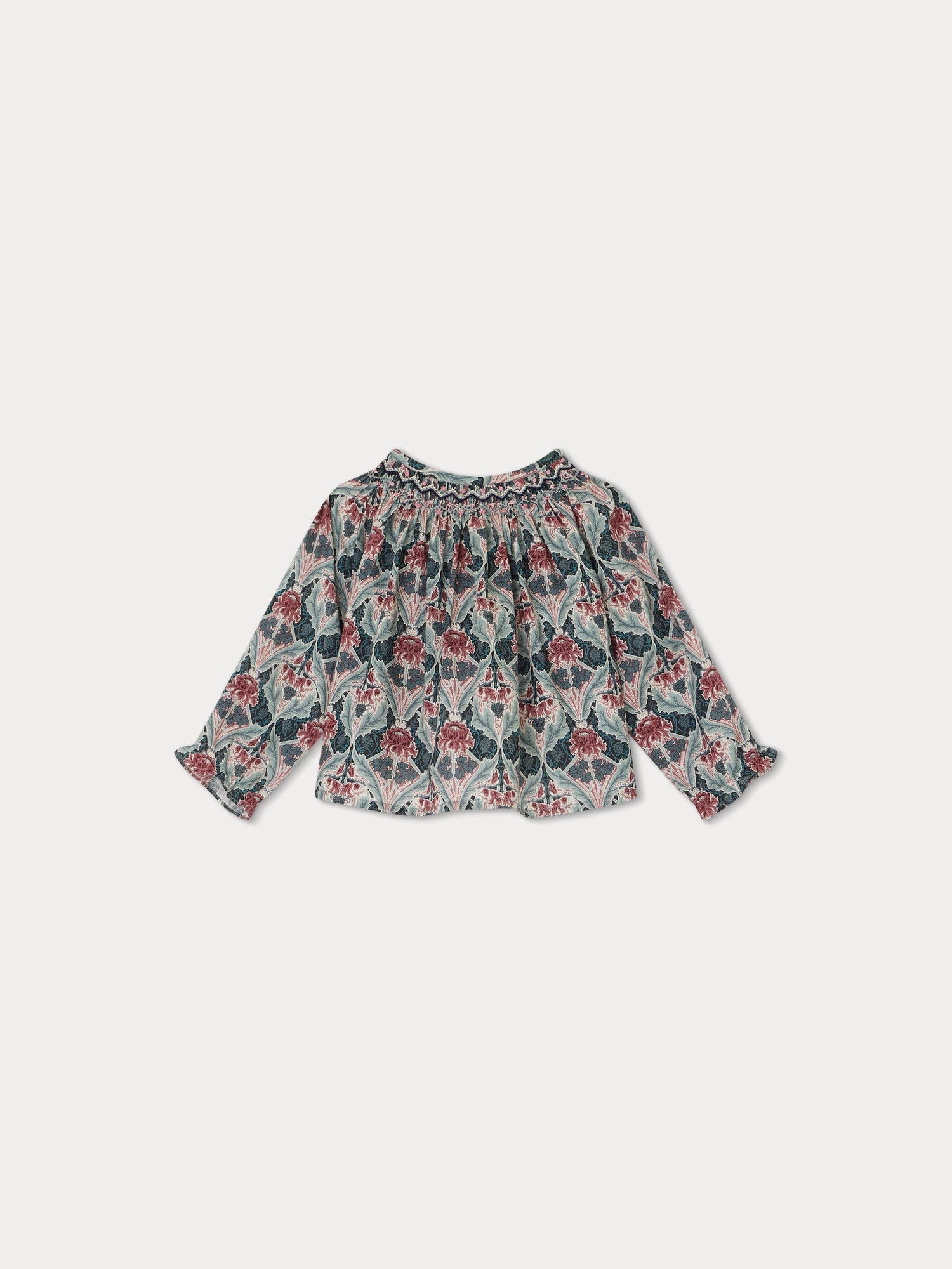 Girl | Griotte Smocked Blouse | Fig