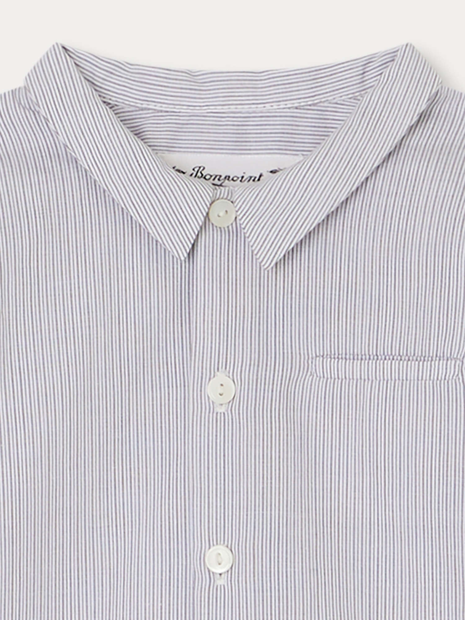 Boy | Boubou Shirt | Grey Stripes