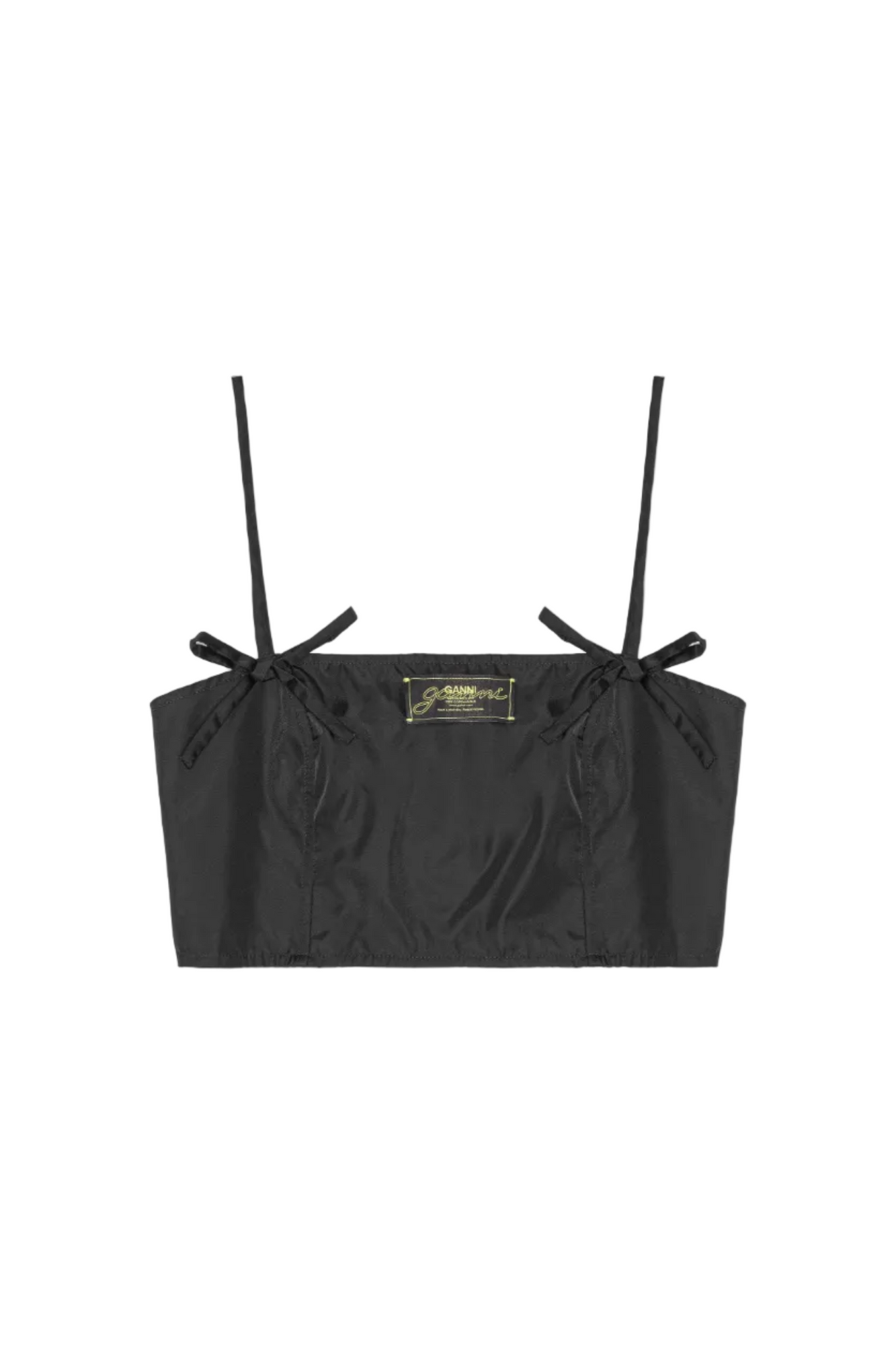 Duchesse Nylon Strap Top | Black