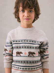 Boy | Grande Wool Sweater | Multicolor Natural White