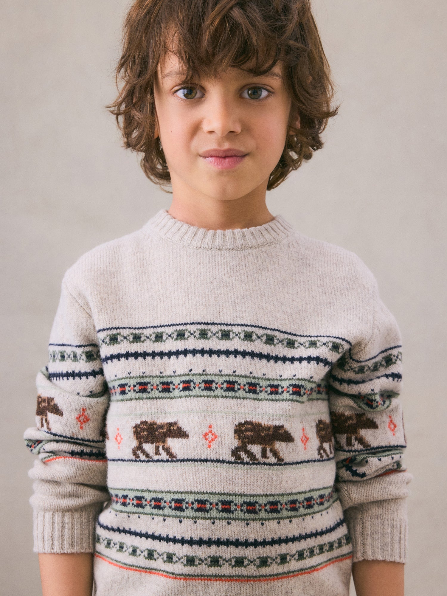 Boy | Grande Wool Sweater | Multicolor Natural White