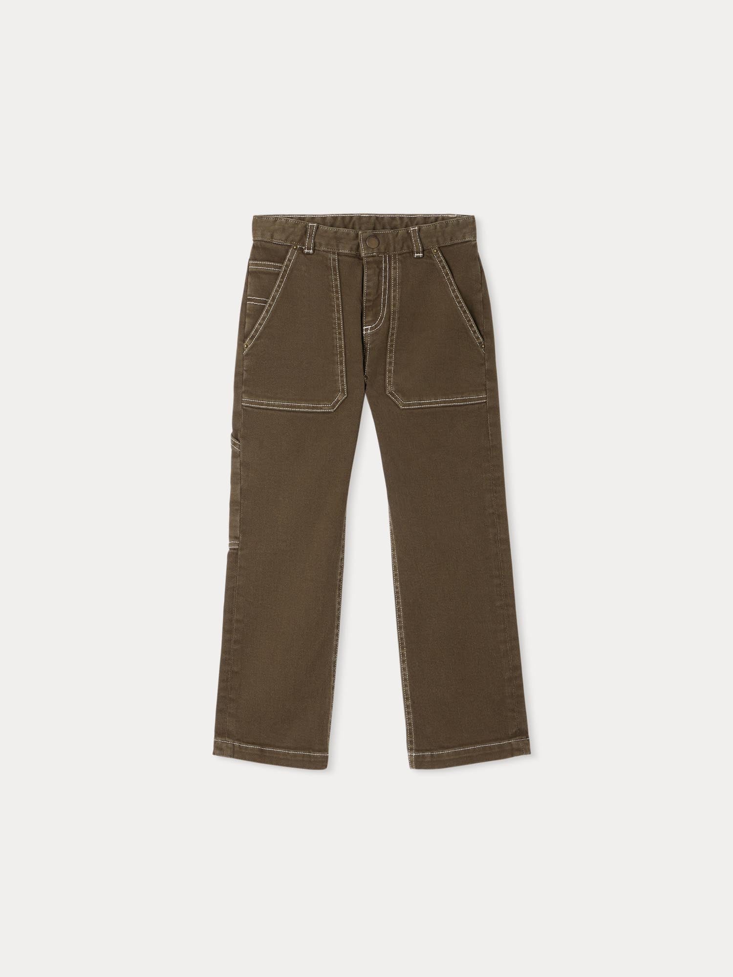 Boy | Gaël Pants In Khaki Denim | Khaki