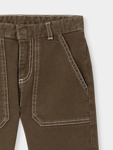 Boy | Gaël Pants In Khaki Denim | Khaki