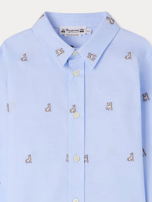 Boy | Daho Shirt With Blue Prints | Blue