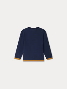 Boy | Bartholomé Navy Blue T Shirt With Car Pattern | Navy