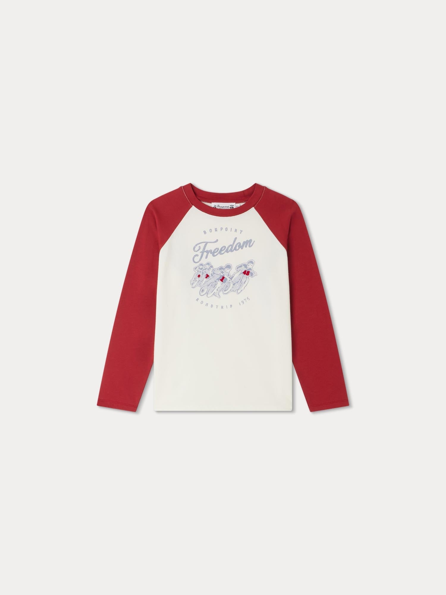 Boy | Guri Motocross Print T Shirt | Burgundry