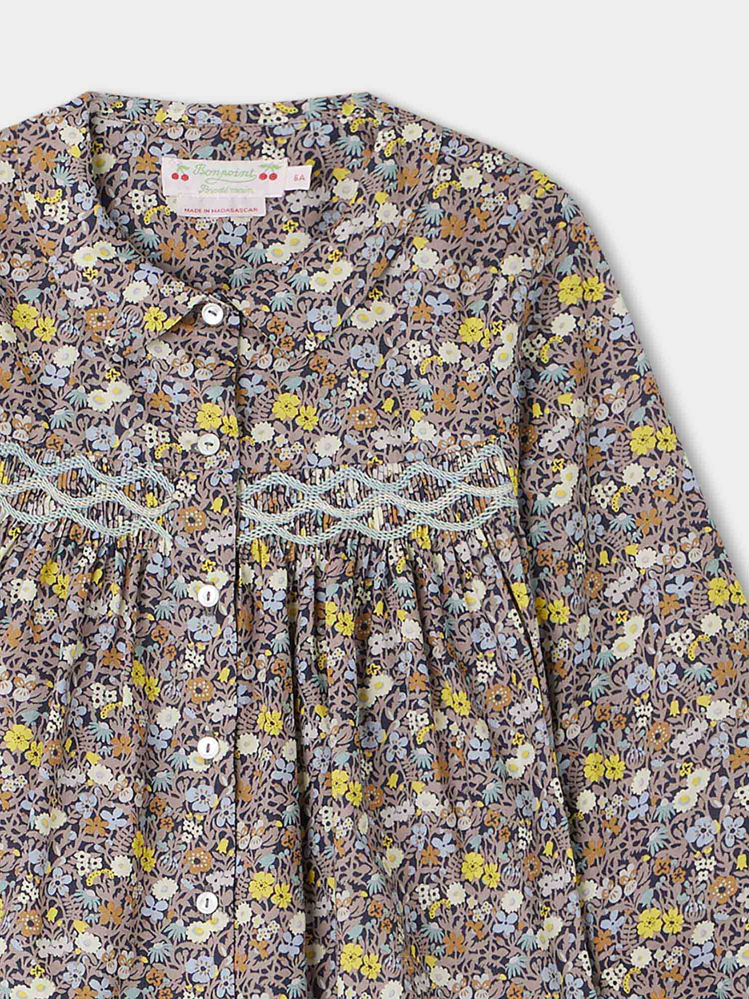 Girl | Gwenaelle Blouse In Liberty Fabric | Slate Gray