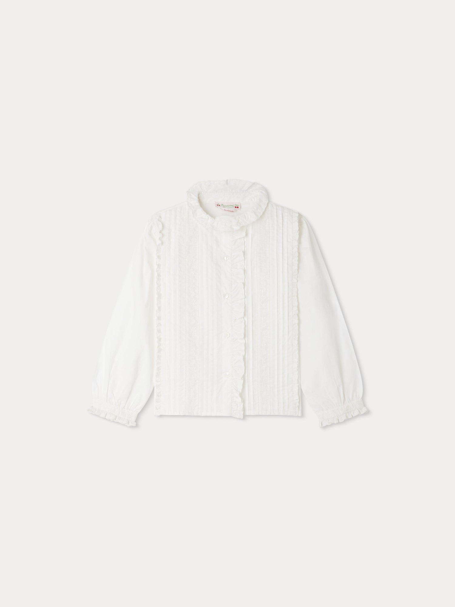 Girl | Ginese White Embroidered Blouse | Milk White