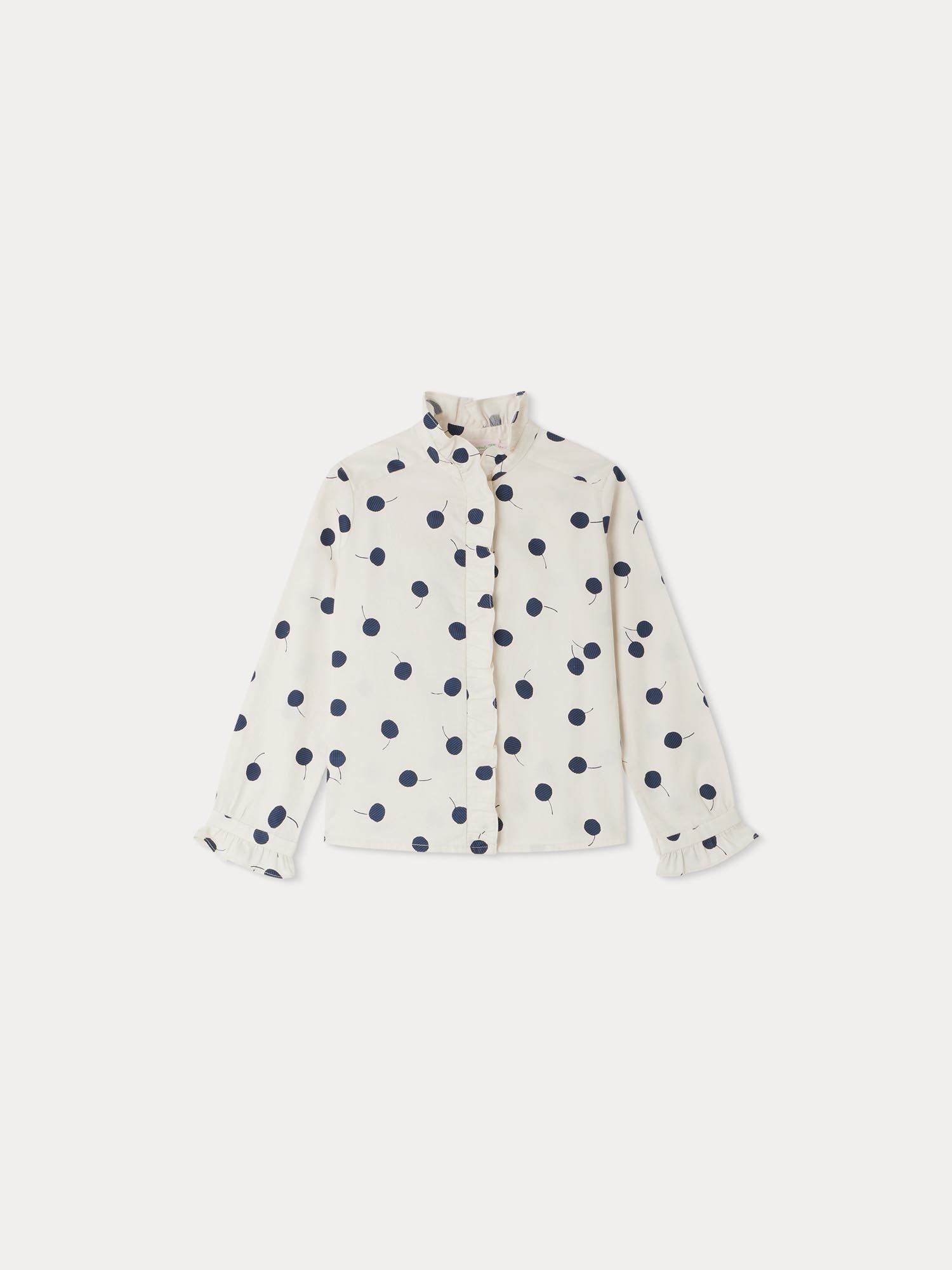 Girl | Bree Cherry Pattern Blouse | Marine Print