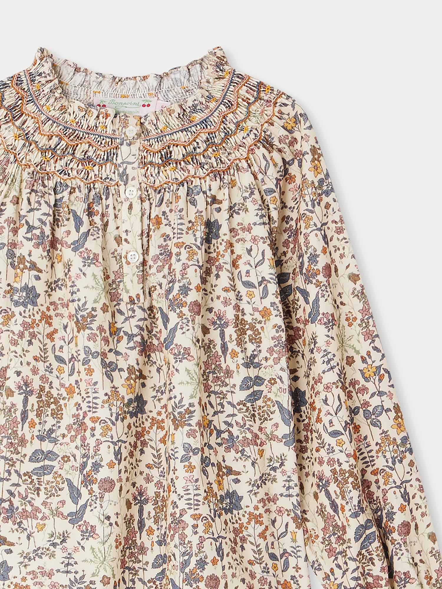 Girl | Pétale Smocked Liberty Fabric Blouse | Multicolor