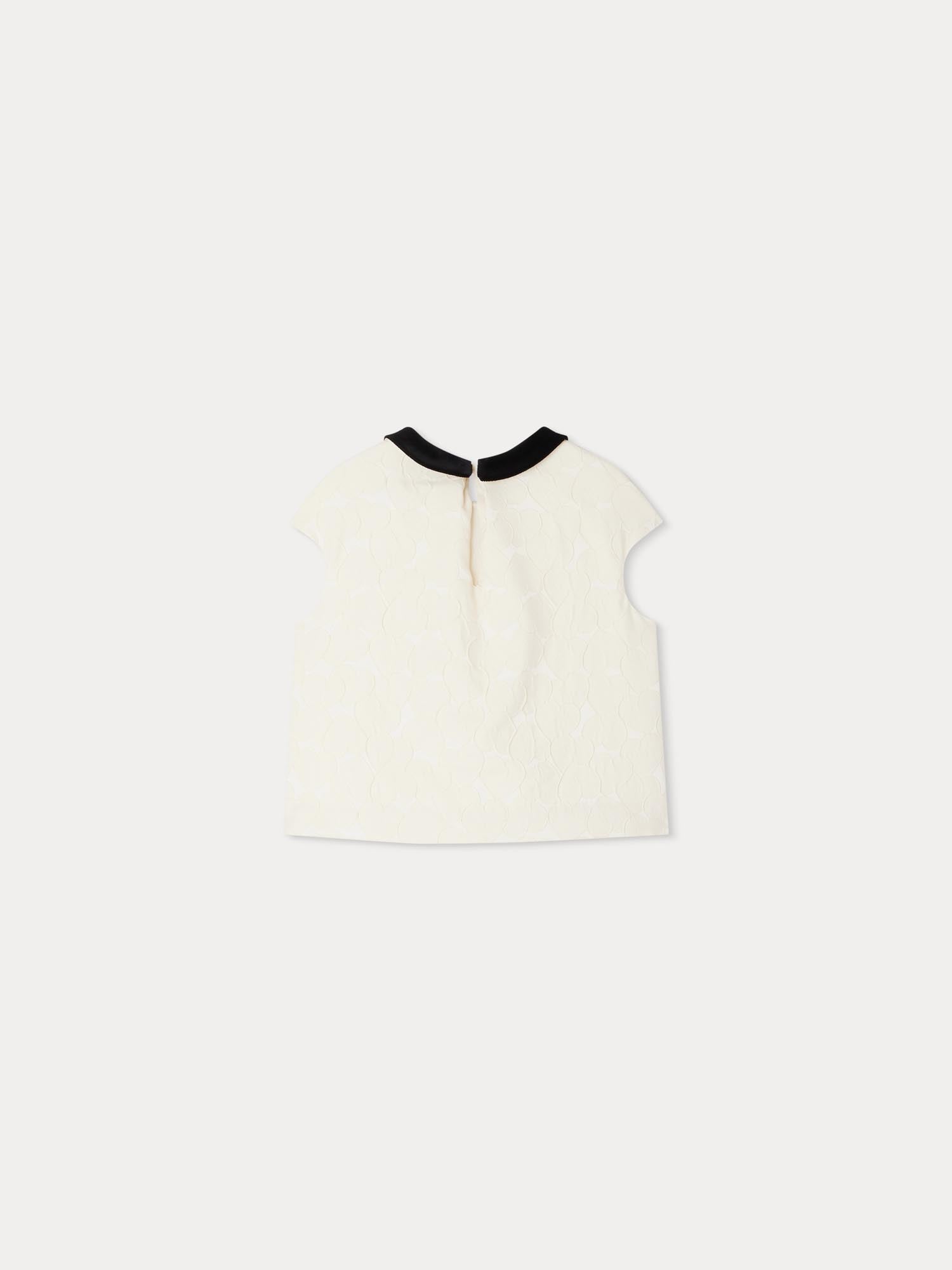 Girl | Twinkle Blouse With Contrasting Collar | Ivory
