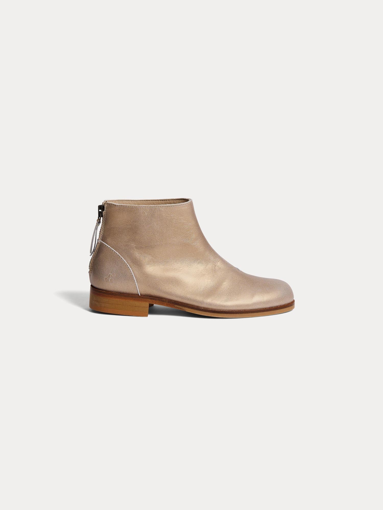 Girl | Giara Gold Leather Boots | Gold