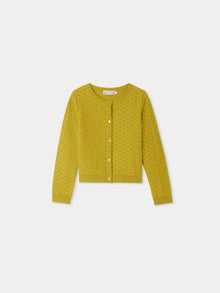 Girl | Garancie Cardigan In Green Wool | Anise