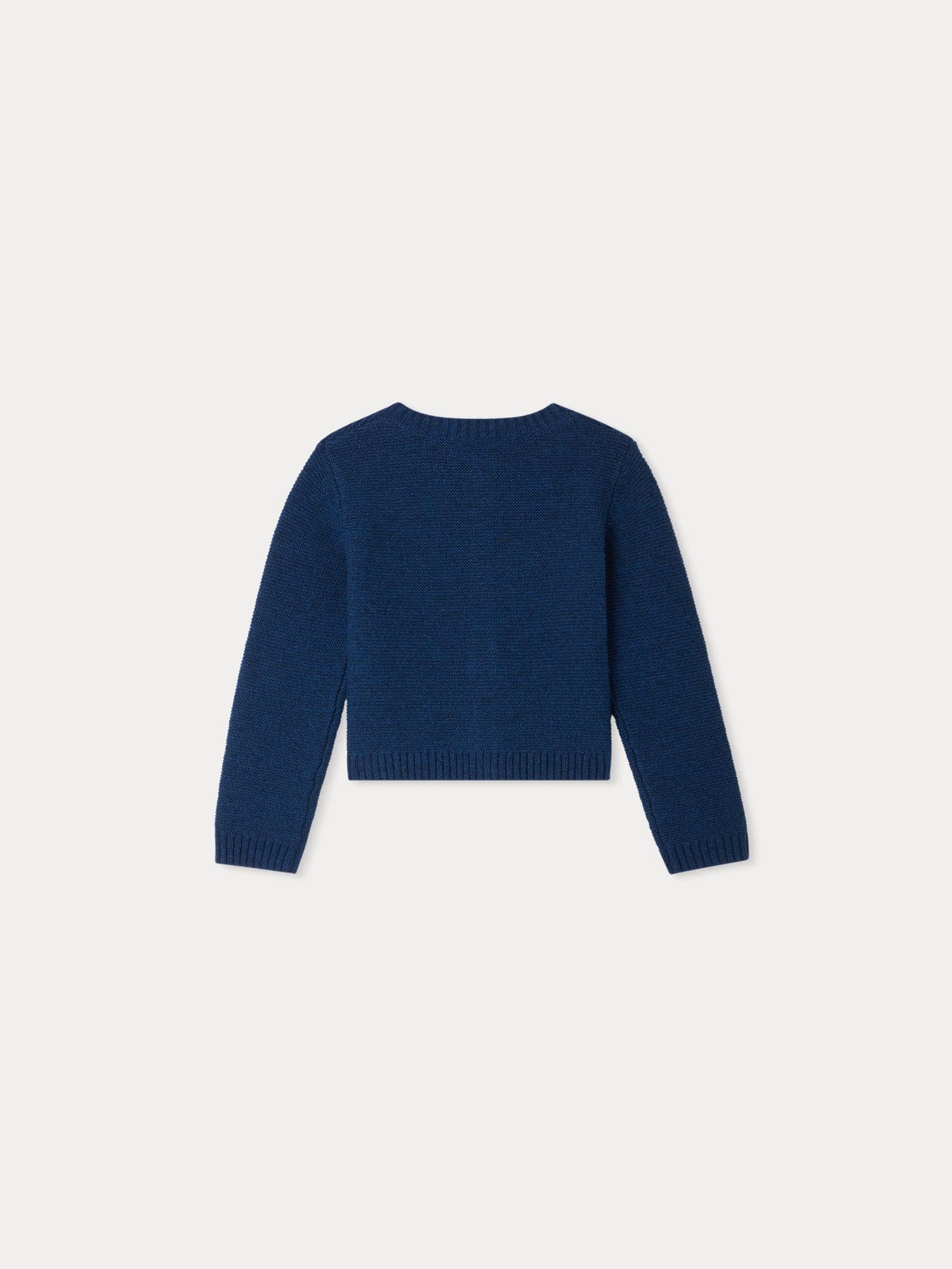 Girl | Toscane Wool Cardigan | Northern Blue