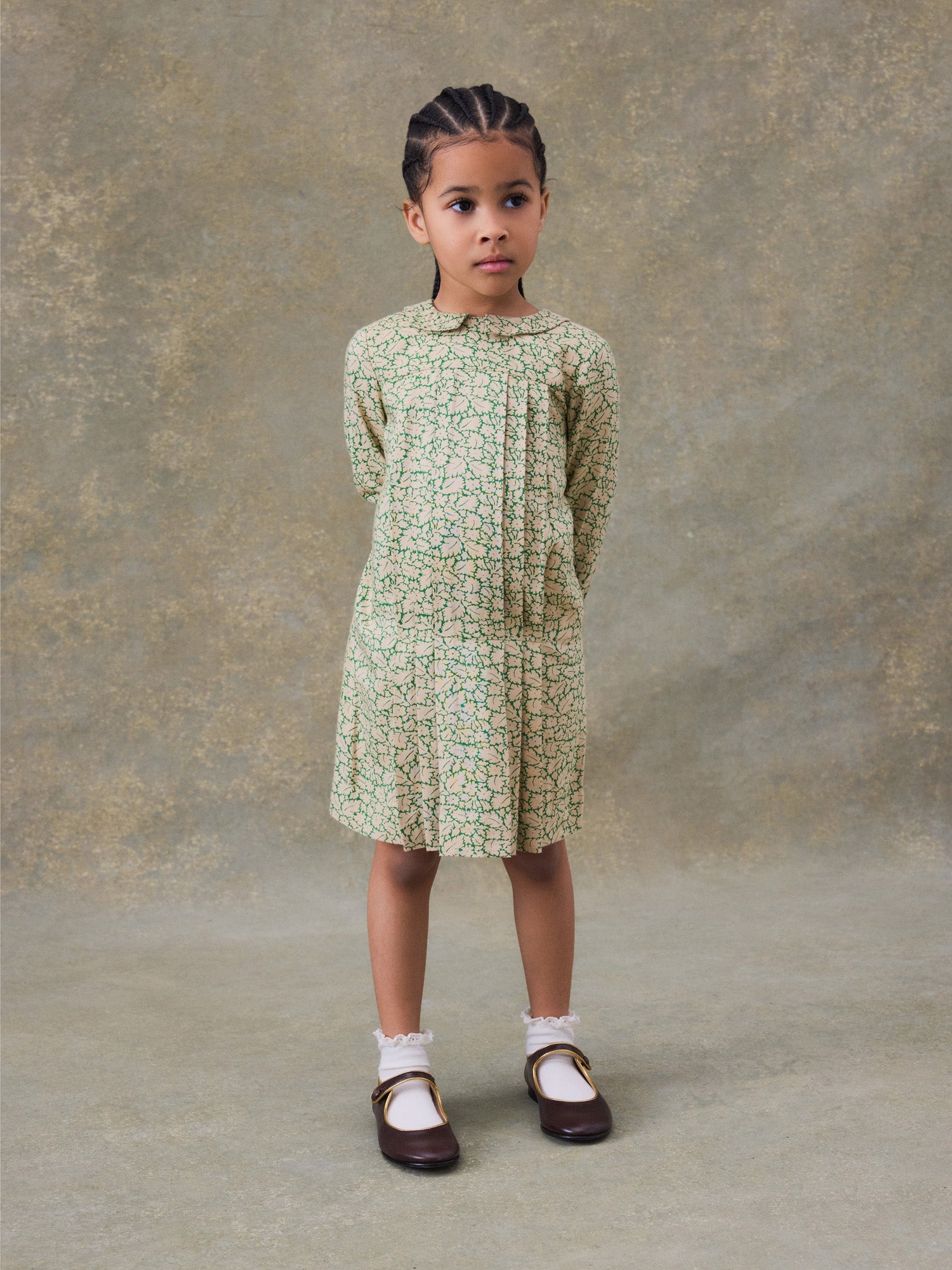 Girl | Genziana Peter Pan Collar Dress | Clover