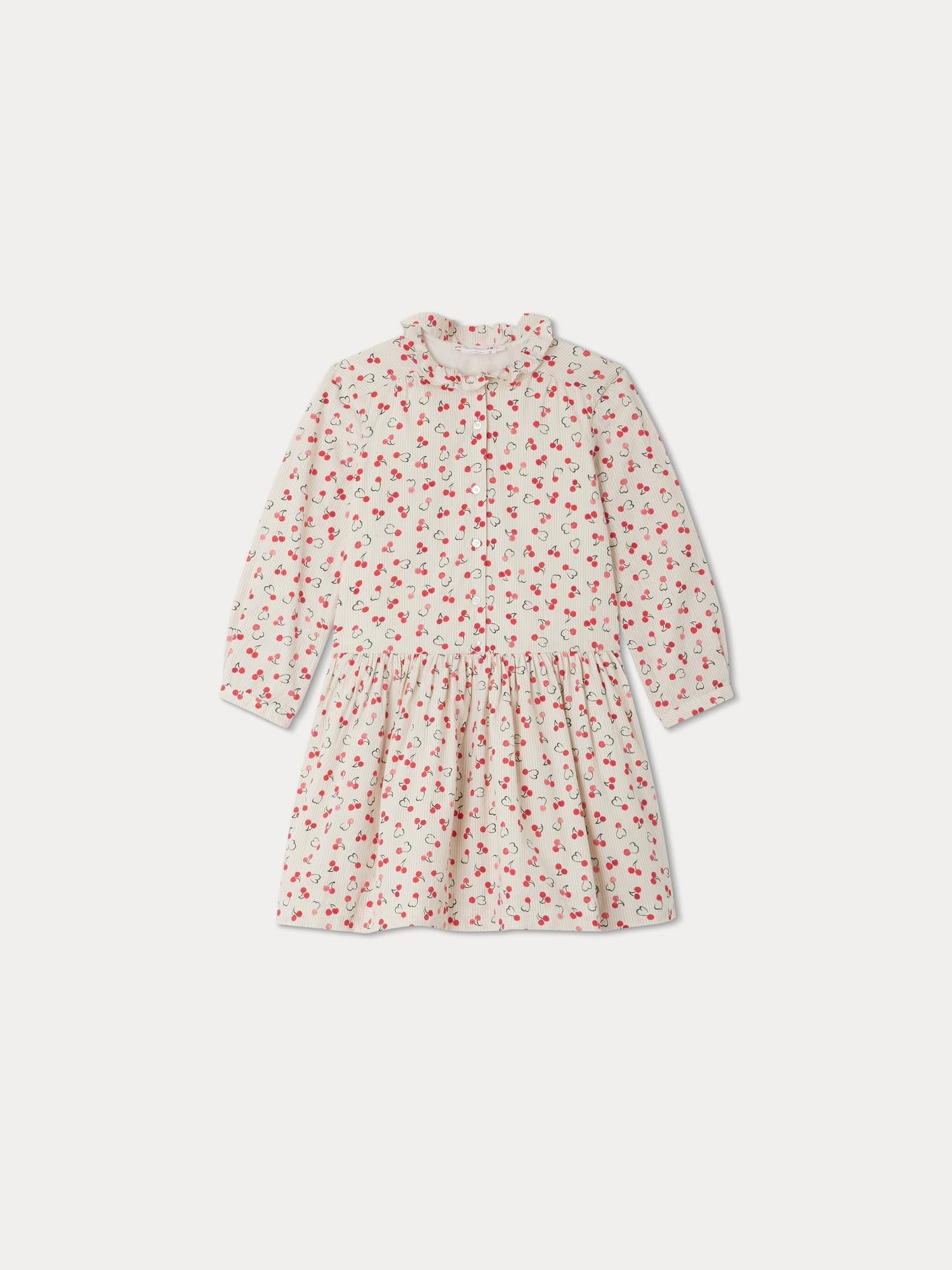 Girl | Geraldine Dress With Mini Cherry Prints | Cherry