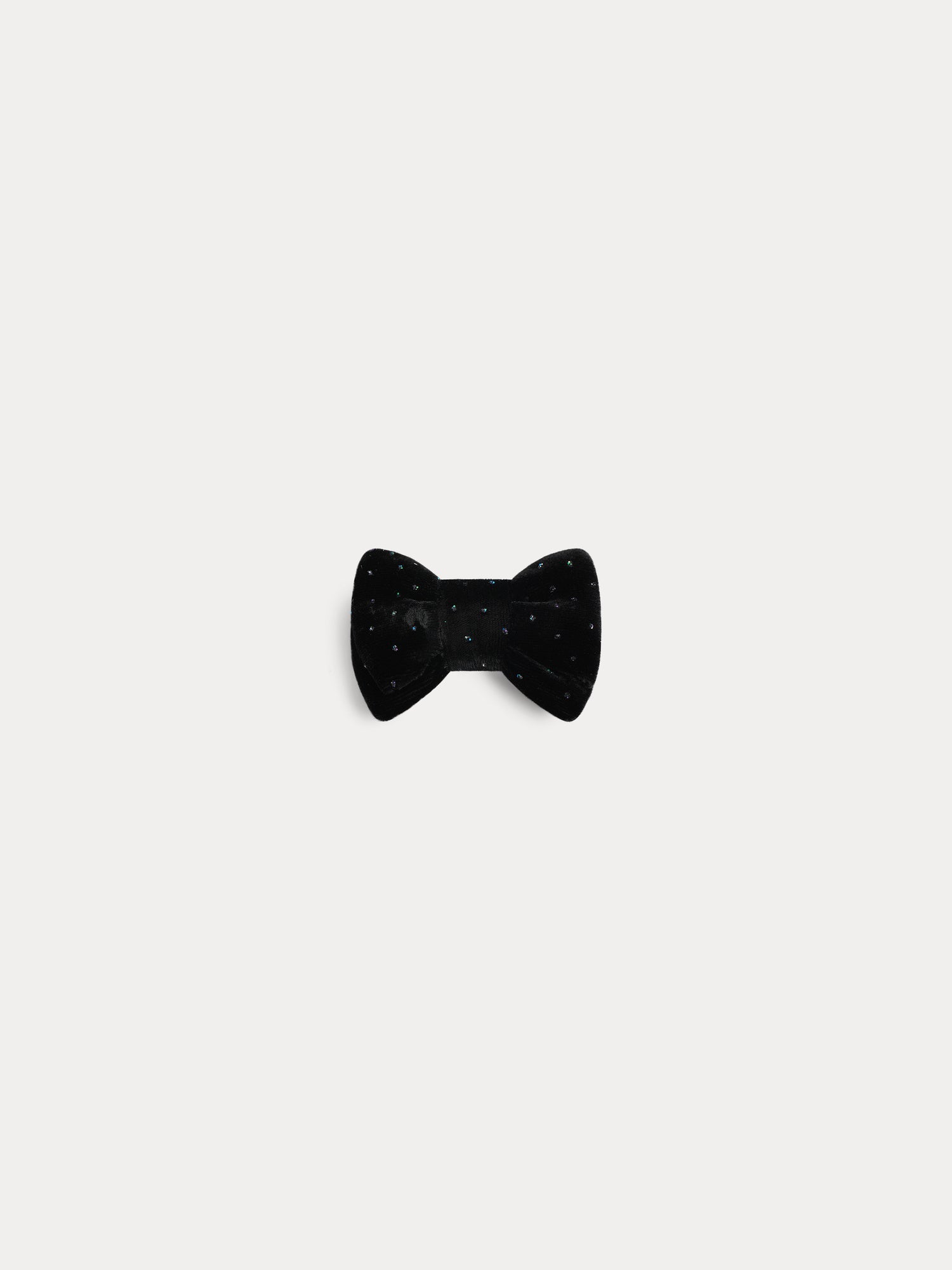 Girl | Tuti Velvet And Rhinestone Barrette | Black