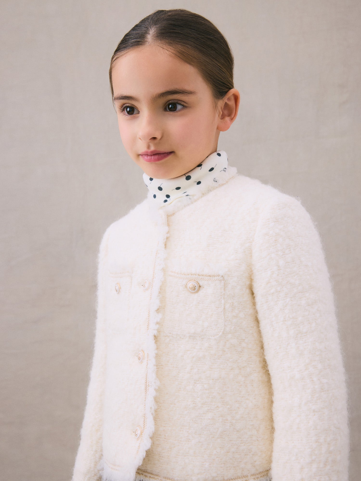 Girl | Giacinta Tweed Jacket | Ivory