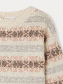 Girl | Greet Wool Sweater | Multicolor Pink Blush